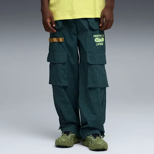 PUMA Mens LaFrance Supply Cargo Pants Lightweight | Camo Green |