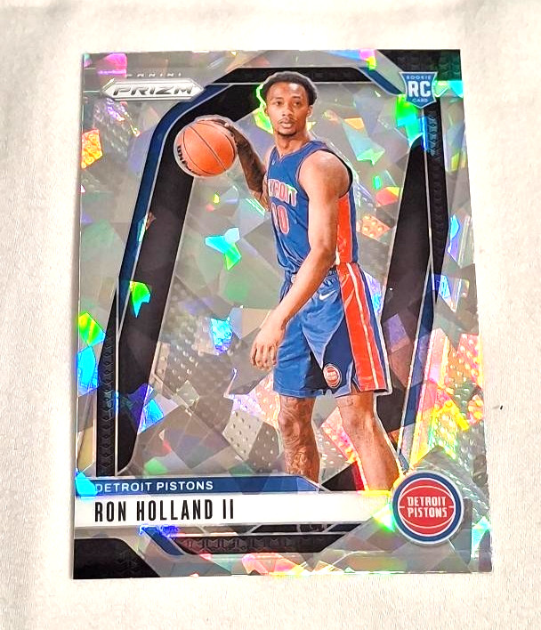 2024 Panini Prizm Silver Ice Rookie Ron Holland Detroit Pistons #269