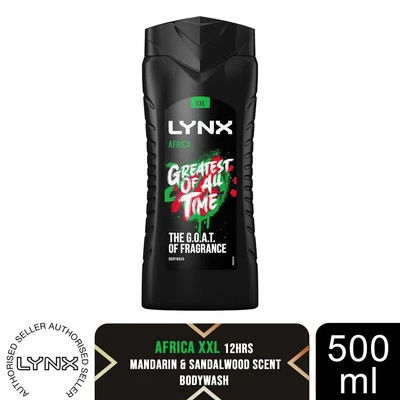 Lynx Africa 12H Refreshing Energy Boost Shower Gel Bodywash, 500ml