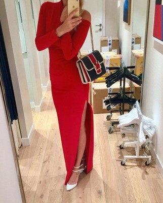SOLACE LONDON - LIVA Maxi Dress | Showstopping Red Statement Piece- NEVER WORN 