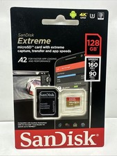 Sandisk 128GB Extreme 4K A2 V30 UHS-I U3 micro SDXC Card up to 160MB/s Sealed