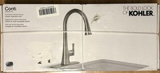 NEW-Kohler Conti Kitchen Faucet with Pull-Down Sprayer in Satin Nickel