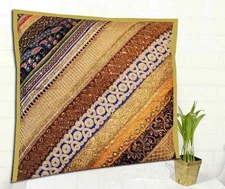 30" INDIA HOME DÉCOR ART SARI BEADED SEQUIN THROW FLOOR BED CUSHION PILLOW COVER
