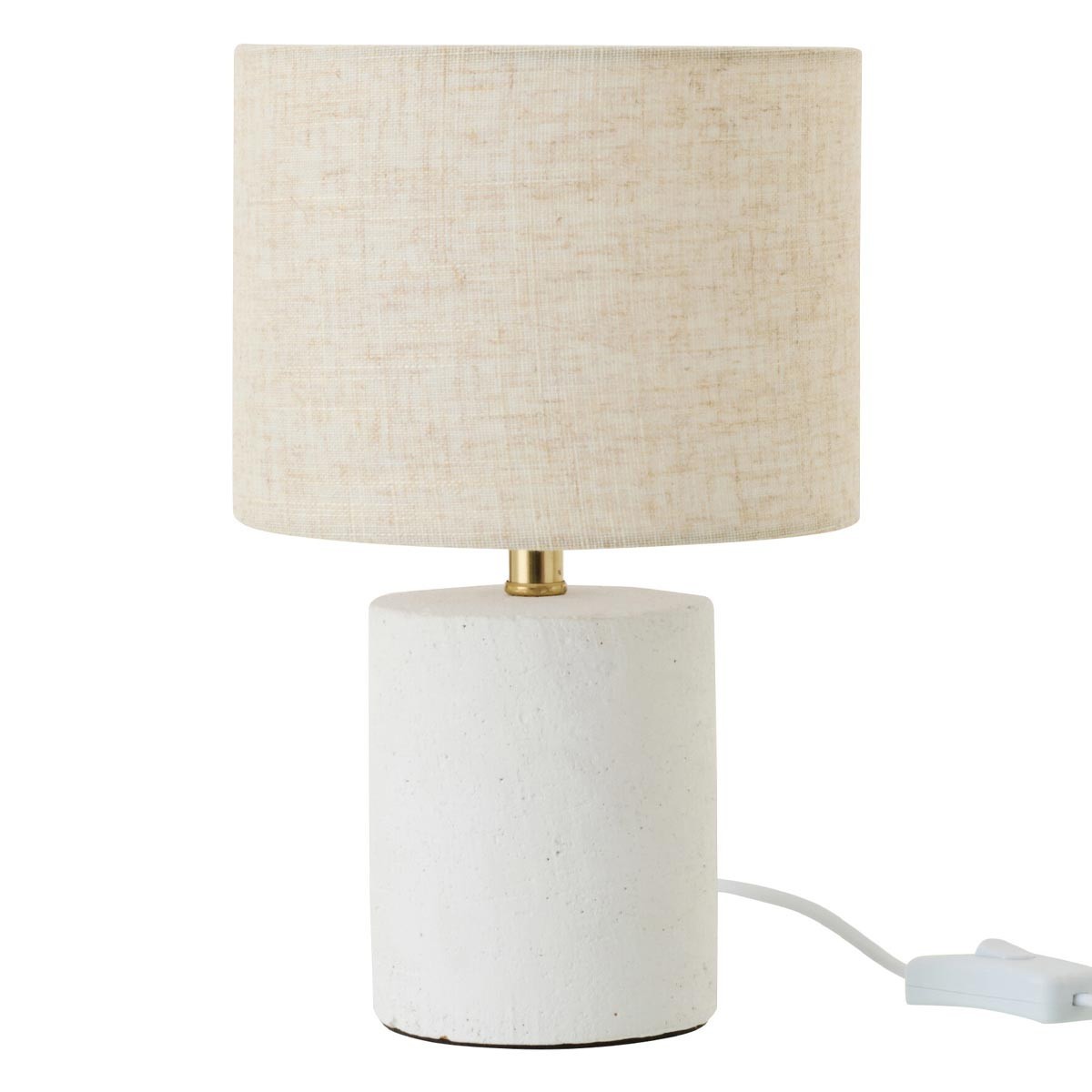 Lampe à poser en céramique blanche de chevet de salon modèle Felicia 28cm