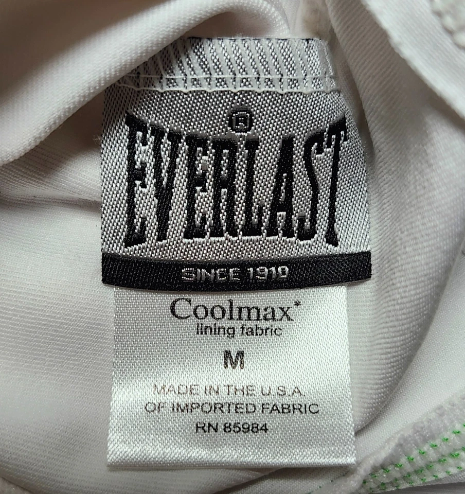 Top deportivo Everlast vintage años 80 90 cuello falso blanco hecho en EE. UU. mediano Foto 3 de 4