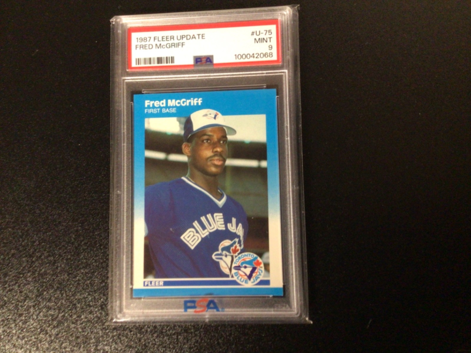 1987 FLEER UPDATE #U-75 FRED MCGRIFF PSA 9