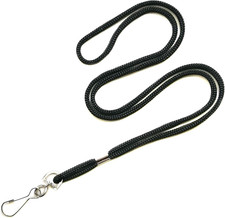 10 Pack Black Bulk Badge Lanyards Neck Straps with Metal Swivel Hook for ID Card