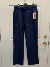 Cherokee Revolution Unisex Tapered Leg Drawstring Scrub Pants WW020 Navy M New