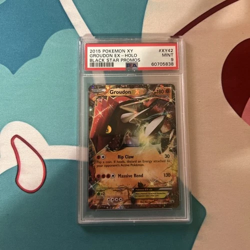 2015 Pokemon XY Black Star Promos #XY42 Groudon EX - Holo PSA 9 MINT