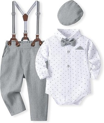 Volunboy Baby Jungen Gentleman Anzug Kleinkind formelle Fliege Hemden + UVP 29 £