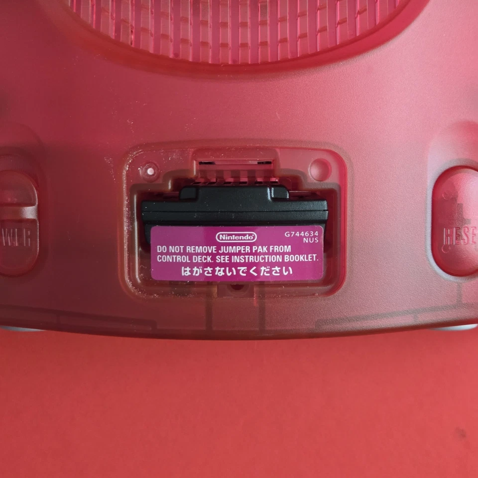 Nintendo 64 Watermelon Red Console system N64 W/ adapter cable - Image 3 of 3