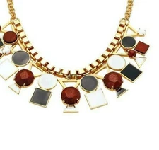 Kate Spade Ipanema Tile Necklace NWT Eco-Beautiful! Faceted Wood Beads MSRP$148