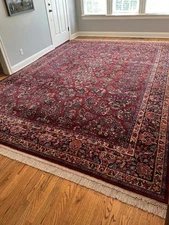 10' x 14' Karastan wool Rug, Red Sarouk 785, Original 700 Series, used