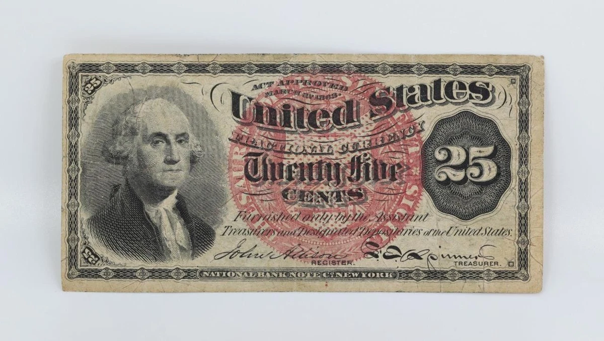 Circulated 25c Denomination US Fractional Paper Currency for sale