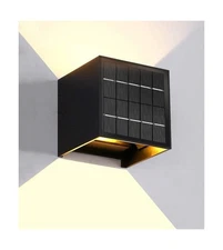 LANFU Solar Powered Motion Sensor Square Outdoor Wall Lights, Black... Fast Ship