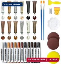 Wood Furniture Repair Kit,12 Color Wood Filler and 12 Colors Wood Scratch Repair