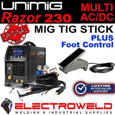 UNIMIG Razor Multi 230 ACDC MIG TIG Stick Welder Smart Set 230ACDC AC/DC U11004K