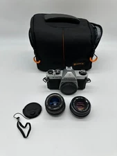 Pentax K1000 camera, Lenses and Bag Kit Tested, Working