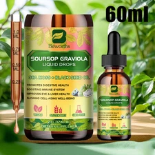Soursop Graviola Liquid Drop W/Balckseed oil for Regeneration Immune Boost Relax