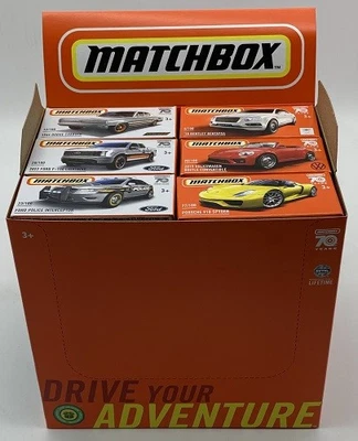 Matchbox-Verkaufsbox mit 24 Modellen DRIVE YOUR ADVENTURE Papp-Boxen NEU #1 - Bild 1 von 4