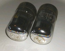 LOT OF 2 7Y4 DUAL DIODE FULL WAVE RECTIFIER LOKTAL TUBES FOR RADIOS TEST GOOD