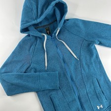 Under Armour UA Storm Women s Medium Teal Full Zip Hoodie Sweater Fleece Jacket