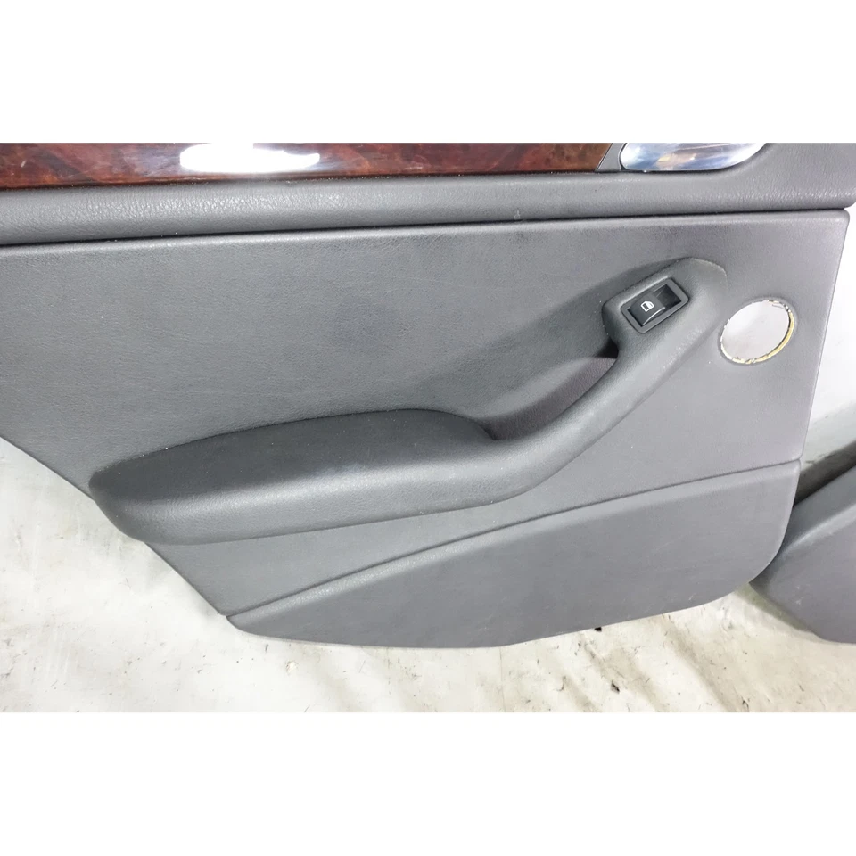 BMW E46 3-Series 4door Rear Interior Door Panel Trim Skin Black Vinyl 1999-2006 - Image 3 of 4