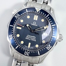 Omega Seamaster Diver 300m 2561.80 Quartz Case 40mm Navy Dial SS Watch