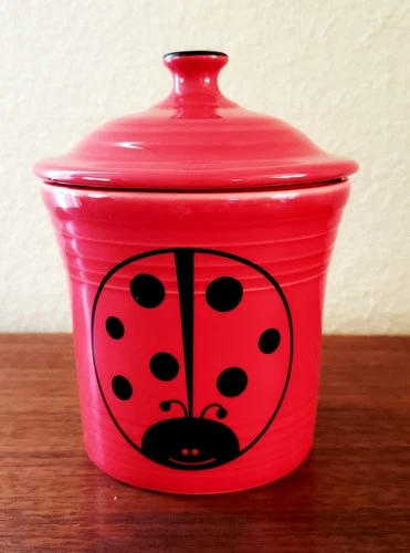 Fiesta Ladybug Jam/Utility Jar Mini Canister Scarlet New Exclusive