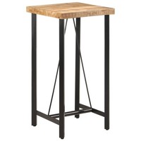 Bartisch 55X55X107 Cm Massivholz Mango Und Eisen