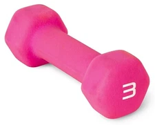 CAP Barbell Neoprene Dumbbell, Single 3 LB Hand Weight - SDN5-003 - Pink