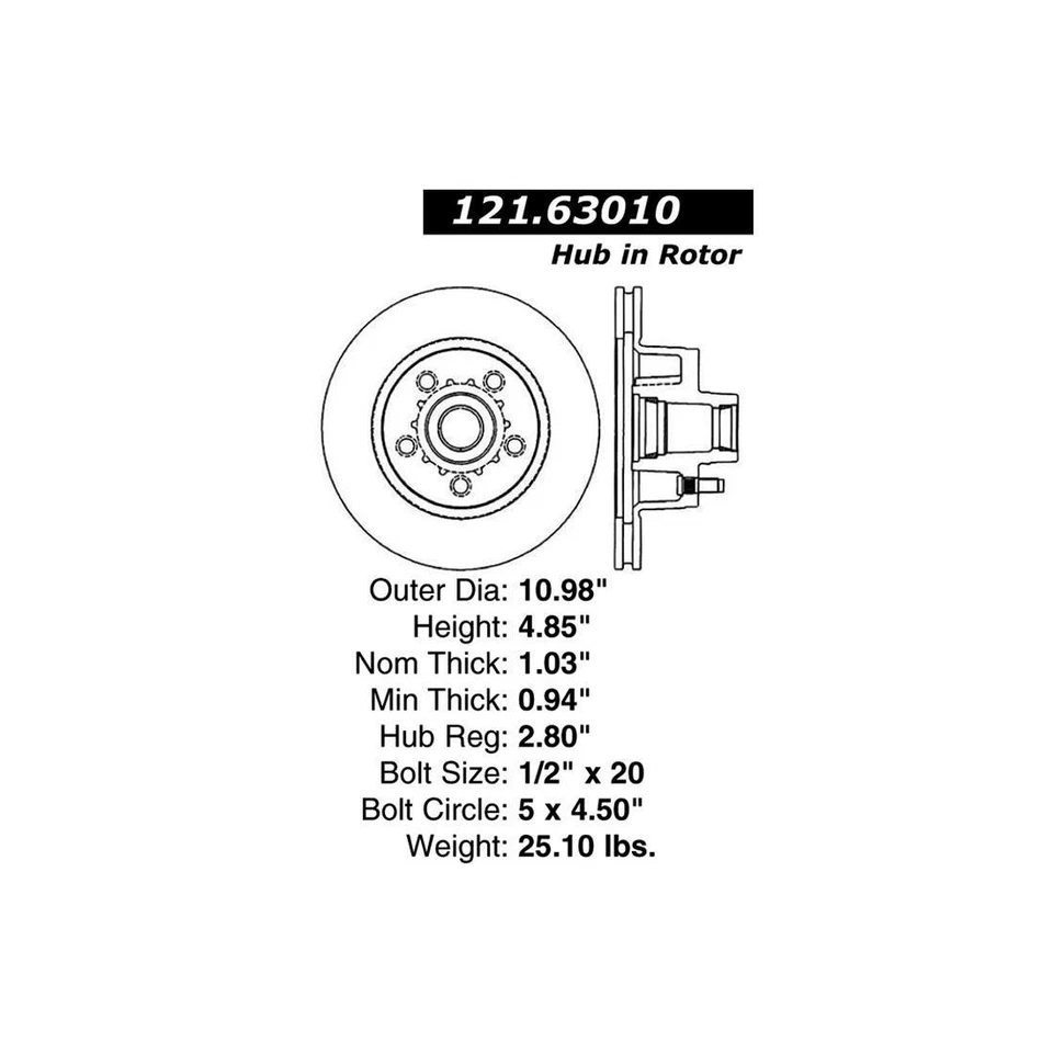 2PCS Front Disc Brake Rotor C-Tek fits 1976 1977 1978 1979 1980 Plymouth Volare - Image 4 of 4