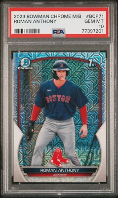 PSA 10 ROMAN ANTHONY 1st 2023 Bowman Chrome Mega Box Mojo 