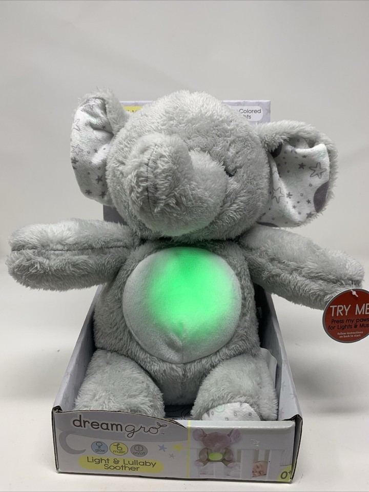 Dreamgro Light And Lullaby Soother - Gray Elephant | eBay