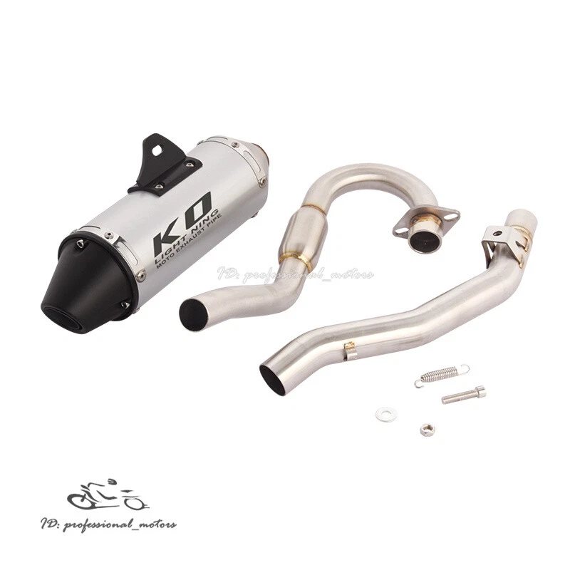 CRF230F 2003-2019 para Honda CRF150F sistema de escape eslabón delantero tubo silenciador puntas Foto 3 de 4