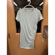 Ruched Stretchy Bodycon Tshirt Dess - Large