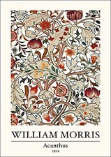 WILLIAM MORRIS 'ACANTHUS' FLORAL DECOR FRAMED WALL ART POSTER PRINT 4 SIZES