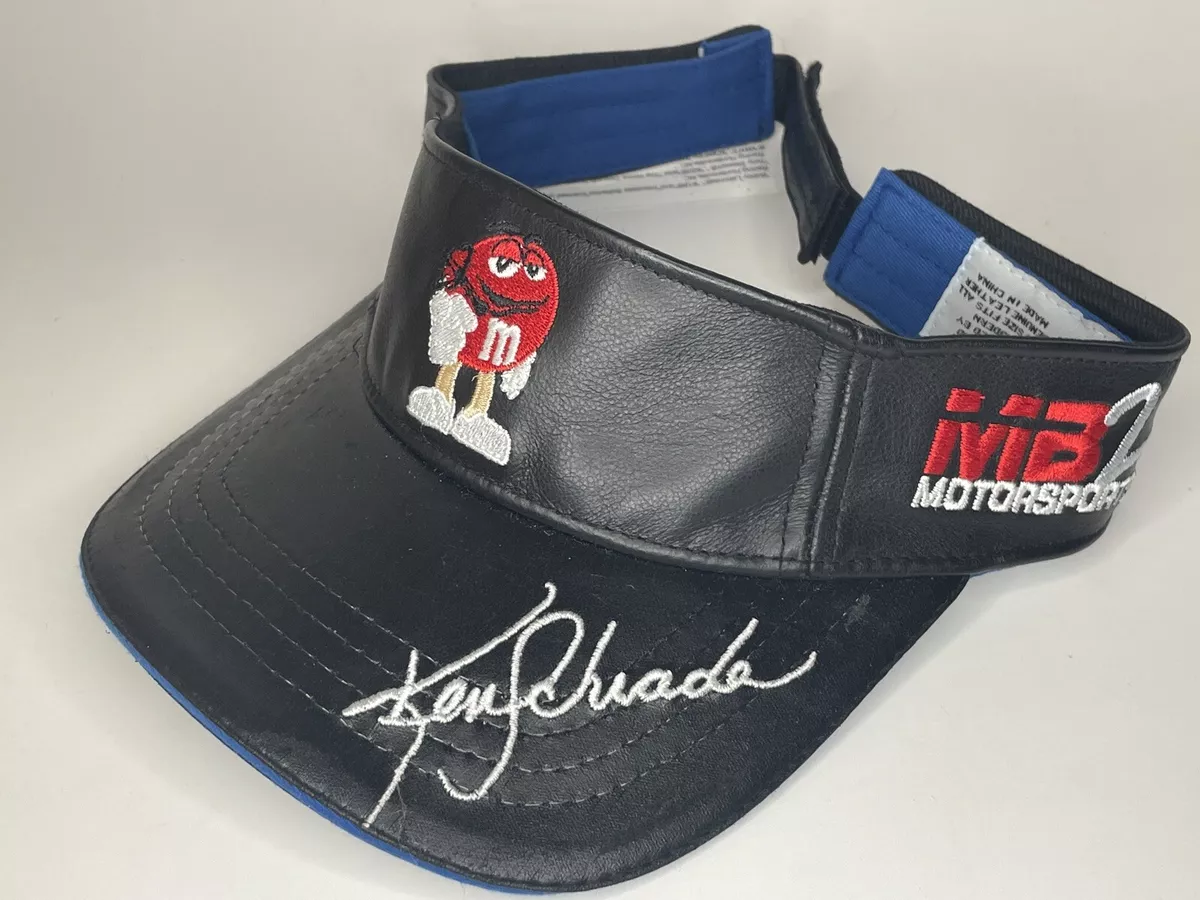 Leather Visor Ken Ken Schrader # 36 M&M Racing Team Adjustable