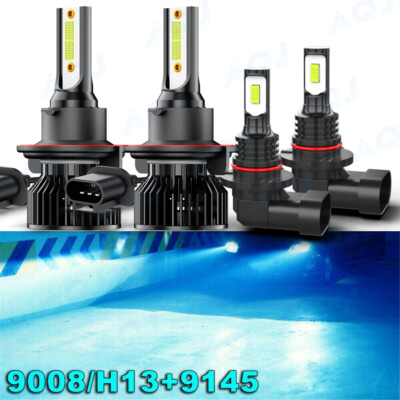 #ad LED Headlight Hi Lo Fog Light 4 Bulbs Blue kit For Ford Expedition 2007 2014 $27.99