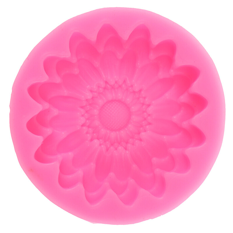 Sunflower Flower Petals Embossed Silicone Mold Relief Fondant Cake