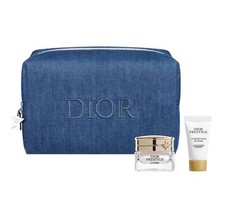 Dior Prestige La Creme Mini .17 Oz De Rose Advanced Serum Bag 3-Pc Travel Set