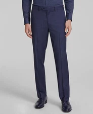 Tallia Men's Blue Classic-Fit Flat-Front Suit Separates Pants Size 30W 30L