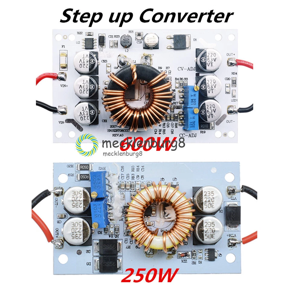 MARKENLOS 250/600W 10A Step Up DC Boost Converter Constant Current Power Supply LED NEW