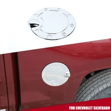 Fuel Filler Gas Tank Cap Cover Door Trim For Silverado GMC Sierra 2014-18 Chrome
