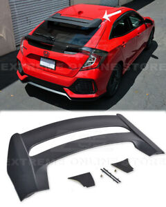 Mugen Style Rear Roof Wing Spoiler For 16 Up Honda Civic Hatchback Fk4 Fk7 Ebay