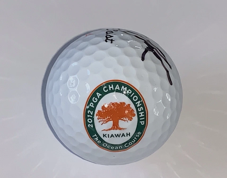 Подписанный Дастином Джонсоном мяч для гольфа чемпионат PGA логотип Kiawah beckett сертификат подлинности - Изображение 2 из 4
