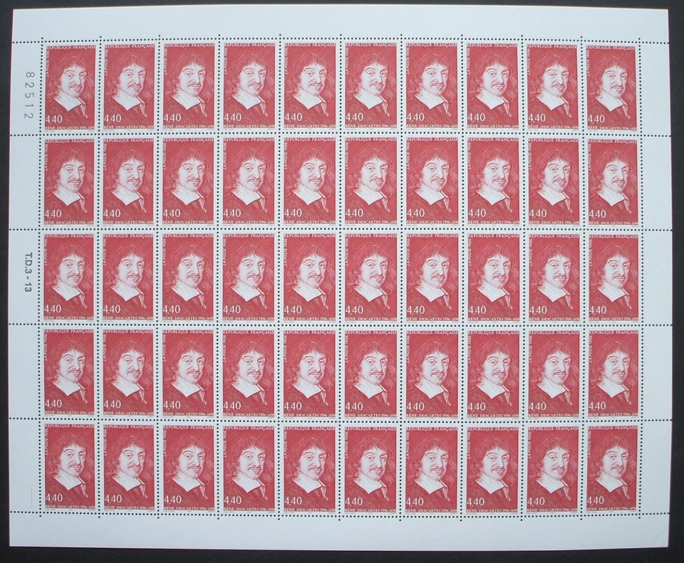 n°2995 N** en feuille complète: René Descartes - Photo 1/1