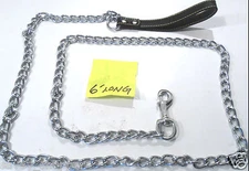 DOG LEASH CHAIN LINK-72" WITH HANDLE 4.0 MM 6'FOOT