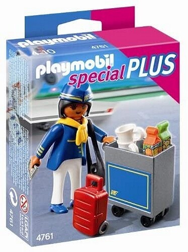 Playmobil special PLUS プレイモービル4761 PLAYMOBIL Special 4761 Airport Flight Attendant with Service