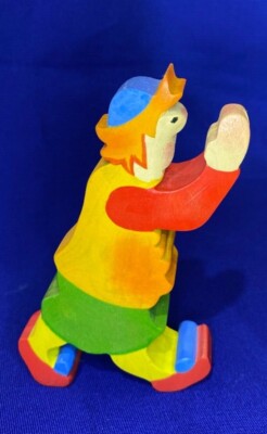 KINDERKRAM / Ostheimer wooden MAN CLOWN no trumpet ULTRA RARE original tag